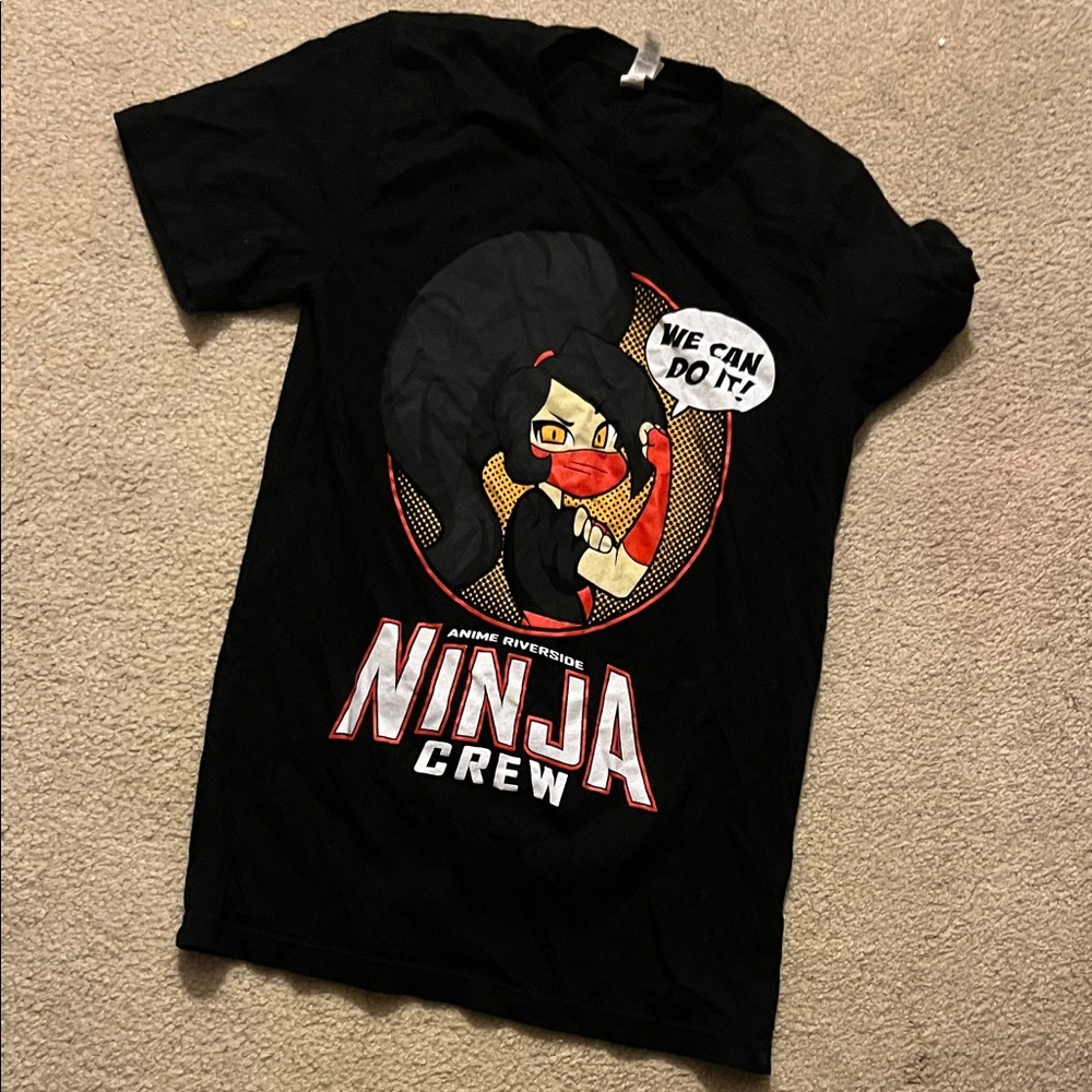 Anime Riverside Crew Black T-Shirt BRAND NEW